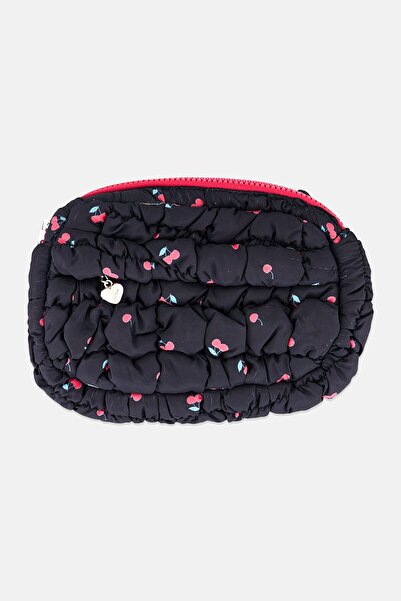 Miss Gwen's OMG Kids Girl Quilted Scrunchies Cherry Printed Fanny Pack, Black