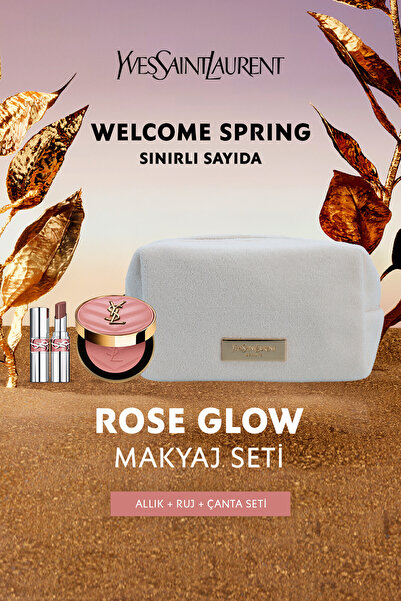 Yves Saint Laurent Rose Glow Çanta Hediyeli Makyaj Seti - Make Me Blush Allık...