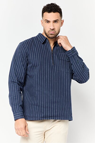 Dockers Men Regular Fit Stripe Long Sleeve Casual Shirt, Multicolor