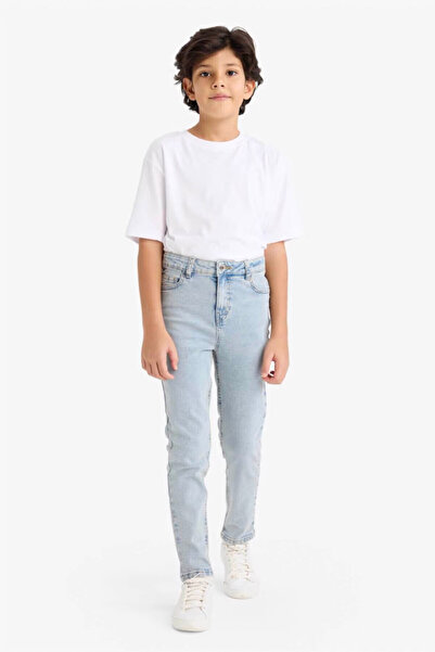 DeFacto Pantaloni din denim slim fit cu picior drept pentru băieți F8478A826SM