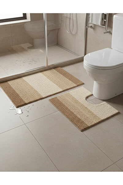 REDTAG Light Brown Bathmat Set (2 Piece)