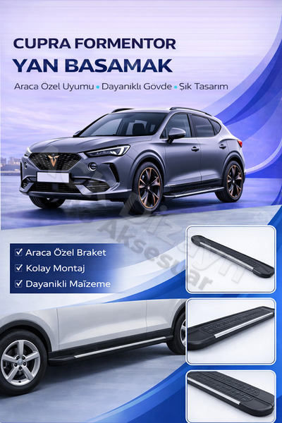 ACK Dizayn CUPRA FORMENTOR 2020+ ARACA ÖZEL YAN BASAMAK ALÜMİNYUM A+