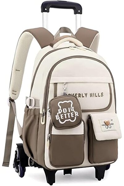 Arabest School Backpack with Wheels, Children's Travel Backpacks Primary Scho...