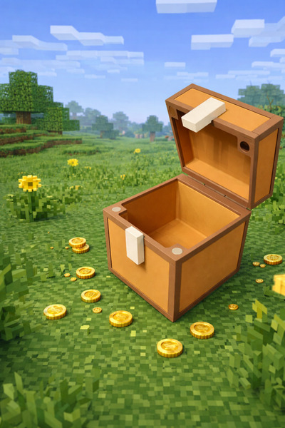 Mayah Concept Minecraft Temalı 3D Baskı Sandık Kutusu