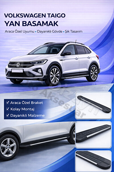 ACK Dizayn VOLKSWAGEN TAİGO ARACA ÖZEL YAN BASAMAK ALÜMİNYUM A+
