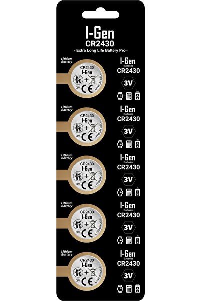 I Gen CR2430 Lityum Düğme Pil 3V 2430 5'li Paket