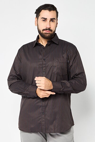 Kenneth Cole Men Slim Fit Stripe Long Sleeves Casual Shirt, Multicolor