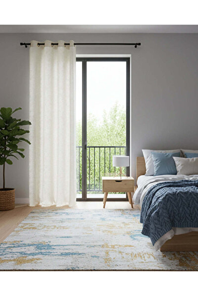 REDTAG Beige Sheer Curtain (Single Piece)