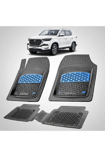 TEAMCAR Συμβατά πατάκια δαπέδου KGM Rexton 2023-σήμερα | Μπλε