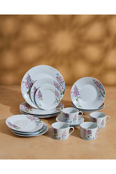 REDTAG طقم عشاء أبيض بنقشة زهور (20 قطعة)