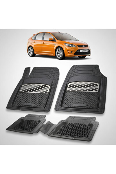 TEAMCAR Συμβατά πατάκια Ford Focus Mk2 Hatchback 5θυρο 2004-2011 | Ασημί