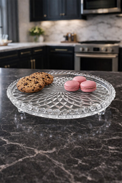 Ela&Elis Morella Glass Presentation Bowl with Footed Stand 23 cm