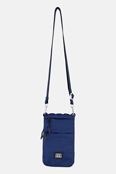 Cerruti 1881 حقيبة كروس صغيرة ذو ملمس بارز ، زرقاء اللون