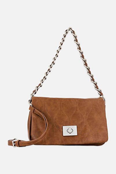 Kathy Ireland Women Brand Logo Handbag, Brown