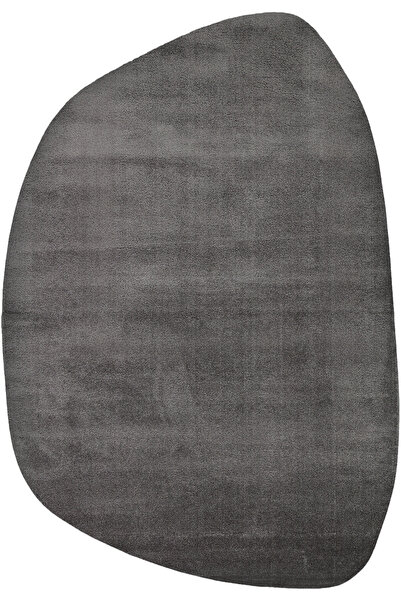 Cool Halı Puffy Antrasit Kalın Yumuşak Amorf Shaggy Dalgalı Şekilli Giriş Giy...