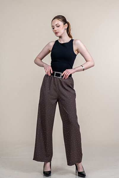 MissVina Παντελόνι από ύφασμα με ελαστική μέση, Ζώνη τεμάχια, 30255