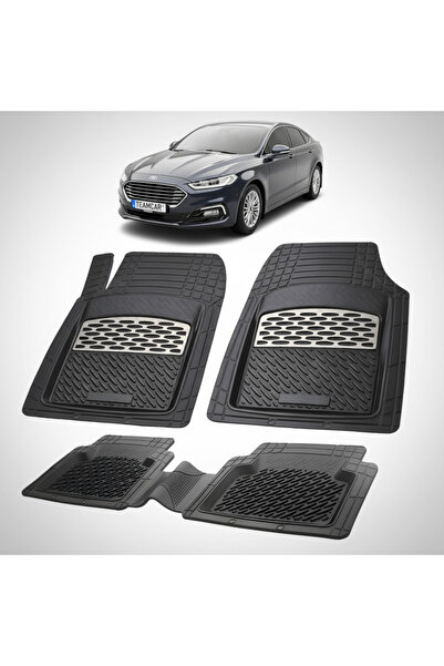 TEAMCAR Covorașe auto compatibile cu Ford Mondeo Mk4 Sedan 2007-2014 | Argintii