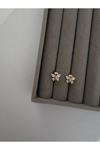 XUPING JEWELRY Special Series Mini Butterfly Stone Detail Xp Nails Gold Earrings