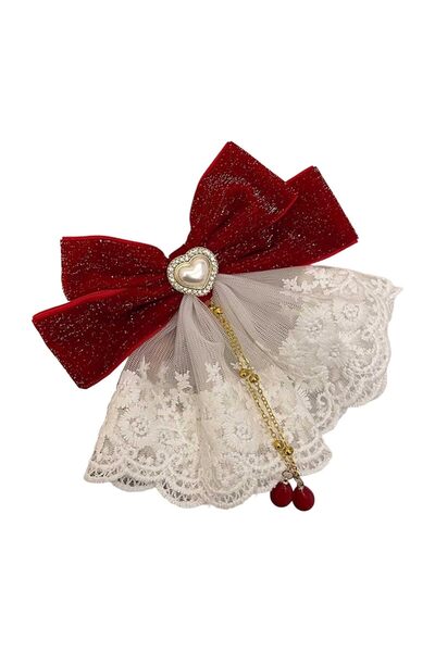 Arabest Elegant Lace Bows Barrettes For Women Girls Strong Hair Clip For Wedd...