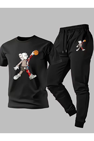 Rayan & Hoor Style Printed Sweatpants and T-Shirt - Jogger Pants T-Shirt Bott...