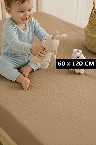 Soho Organics موسلين ملاءة مطاطية - 60x120 سم |   ارتفاع السرير 10-15 سم |   ...