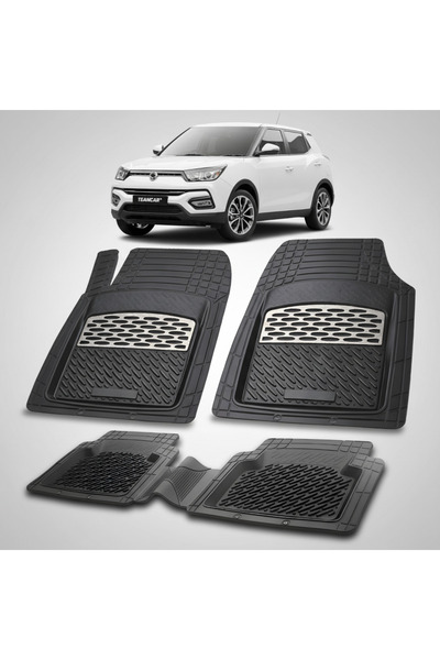 TEAMCAR Covorașe SsangYong Tivoli compatibile 2015-2023 | Argintii