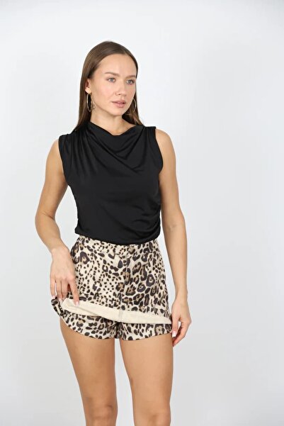 ZT MED Suede leopard print skort