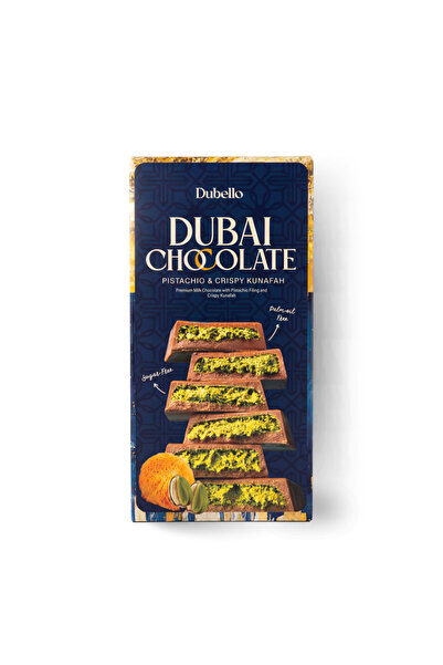 DUBELLO Dubai Chocolate with Pistachio Cream & Crispy Kunafa Filling 100g