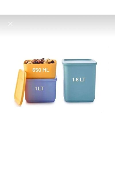 Tupperware مجموعة تخزين مكعبة الشكل 3 قطع