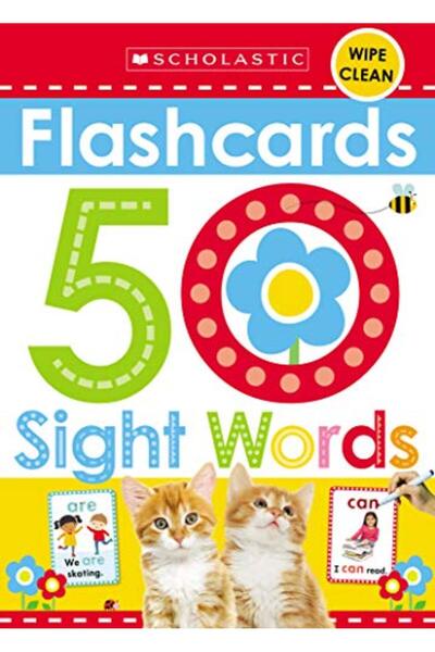 Scholastic Us بطاقات تعليمية لخمسين كلمة بصرية: مجموعة سكولاستيك للمتعلمين ال...