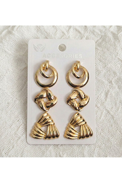 Ervalina 3 Pairs Minimal Women's Earrings