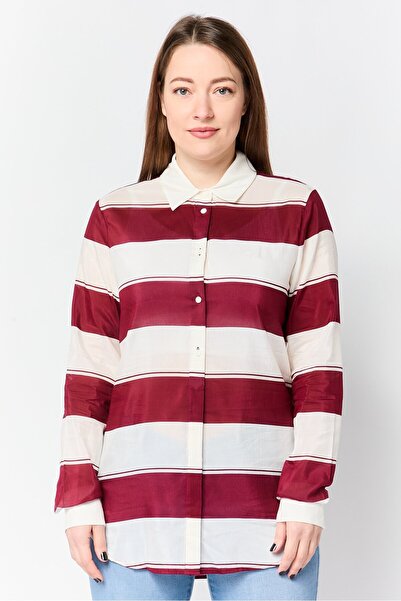 Lacoste Women Regular Fit Embraided Logo Long Sleeve Shirt, Multicolor