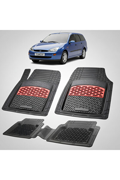 TEAMCAR Συμβατά πατάκια Ford Focus Mk1 1998-2005 | Κόκκινα