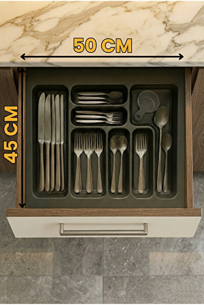 almital mobilya aksesuarları furniture accessories 50x45 cm. 7 Gözlü Antrasit...