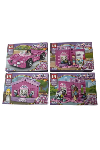ADIRI SHOP Girl Dream Interactive Building Set – Complete 4-in-1 Collection, ...