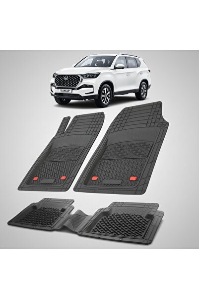 TEAMCAR Συμβατά πατάκια δαπέδου KGM Rexton 2023-σήμερα | Μαύρο