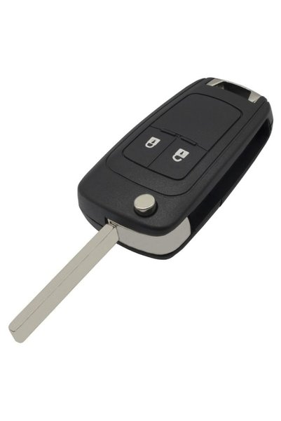 MATY KEY Carcasă cheie compatibilă cu Chevrolet, Vauxhall, 2 butoane