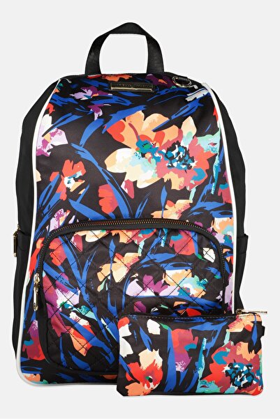 Adrienne Vittadini Women Abstract Print Backpack With Detachable Pouch, Multi...