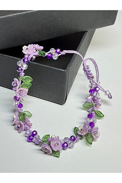 Gioriz Atelier Kristal boncuklu çiçekli bileklik