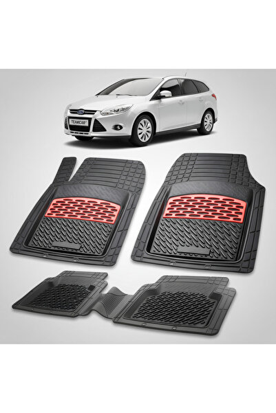 TEAMCAR Συμβατά πατάκια Ford Focus Mk3 Combi 5 Doors 2011-2018 | Κόκκινο
