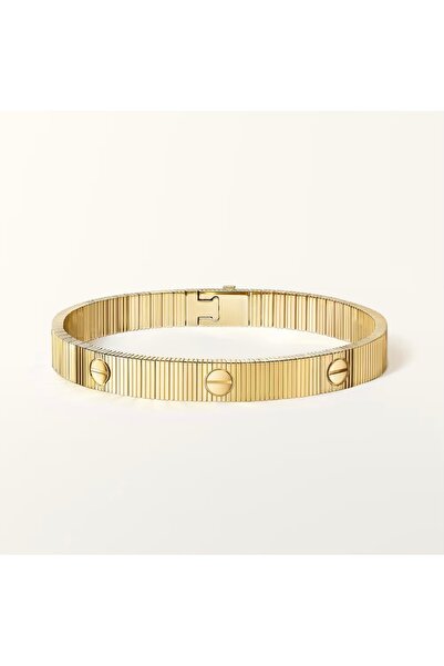 Vi store Steel Gold Love Bracelet