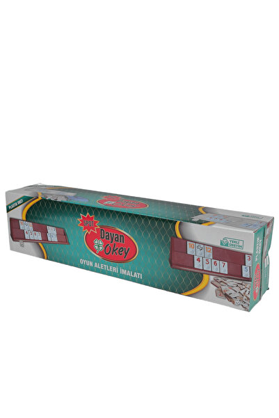 ORM Joc Remi / Rummy Okey - Set plastic, 106 piese multicolore, 4 suporturi i...