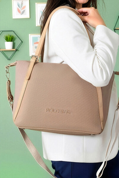 POLO BAG Women's 4-Compartment Large Size Casual Long Strap Hand & Shoulder B...
