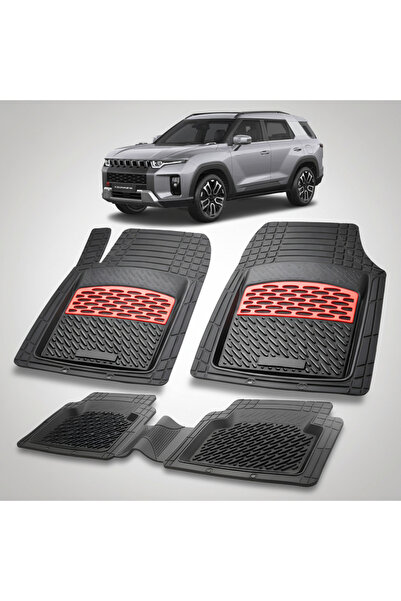 TEAMCAR Covorașe KGM Torres compatibile cu modelele 2023-prezent | Roșu