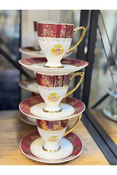 hediye Esterhomedecor 6 Person Porcelain Coffee Cup Set Fragonard