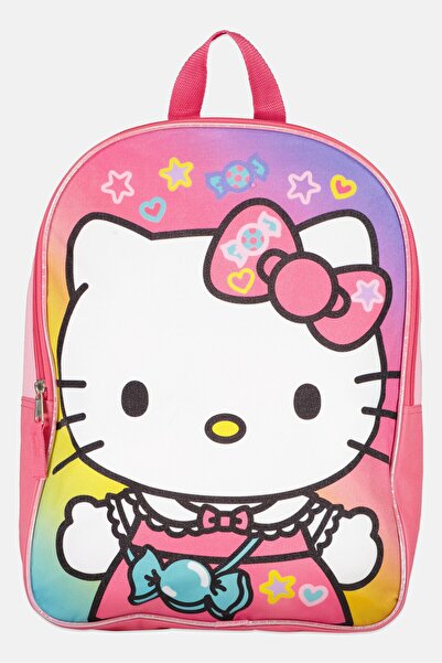 SONRİSA حقيبة ظهر مطبوعة برسومات هيلو كيتي للبنات، متعددة الألوان