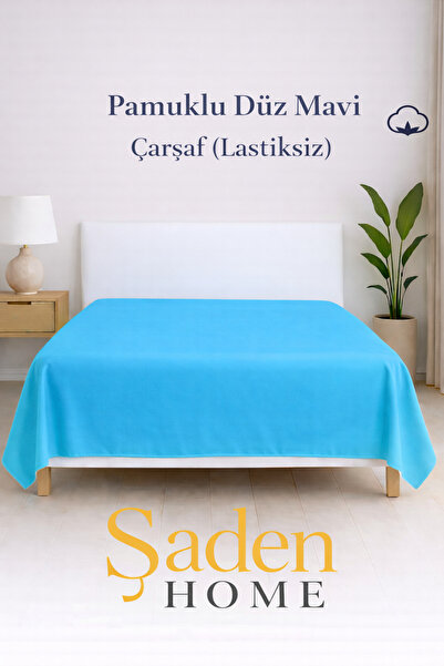 SADEN HOME Pamuk komada dvostruke hotelske plave posteljine Čaršav X 240 cm