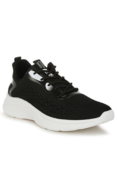 london Rag Women Contrasting Detail Lace-Up Sneakers in Black