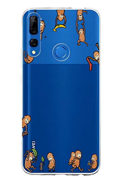 FLAMENKO حافظة هاتف شفافة متوافقة مع هاتف هواوي Y9 برايم 2019 مونيز منقوش