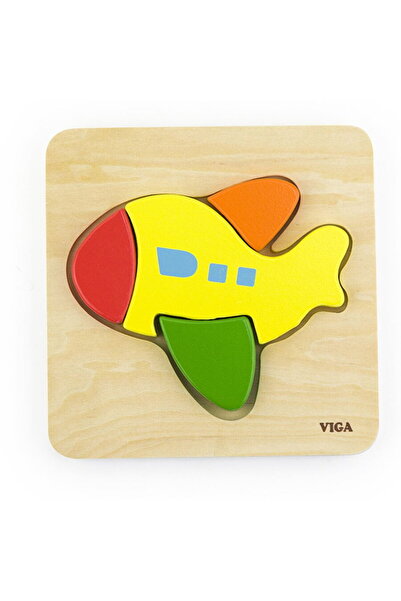 Viga Wooden puzzle for kids Airplane